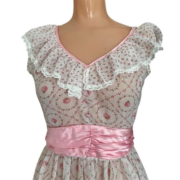 Vintage 70’s Jodi T of California Cottage Core Prairie Dress - Picture 2 of 15